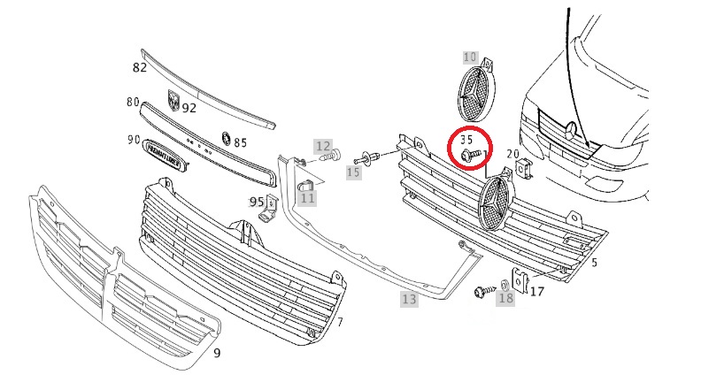 Grill Screen-Mercedes Benz 2002-2006