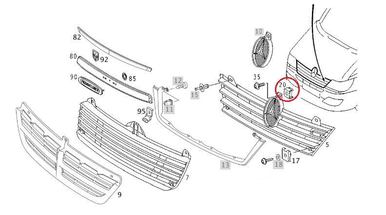 Grill Screen-Mercedes Benz 2002-2006